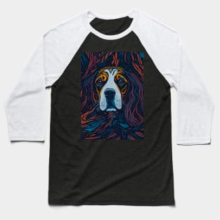 Abstract Expressionism Beagle Art Baseball T-Shirt